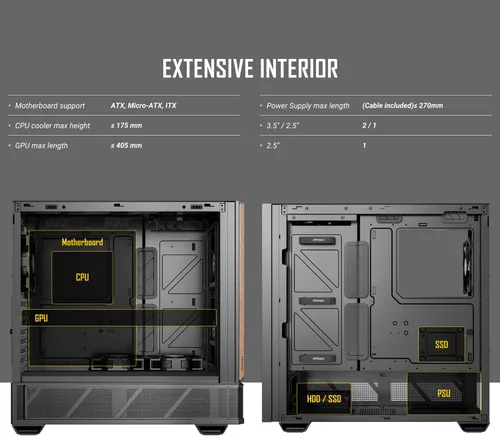 Miniatura 14 de Antec P30 AIR, 2 ventiladores PWM de 5.512 in y 1 ventilador PWM de 4.724 in y 2 ventiladores inversos PWM de 4.724 in incluidos, detalles de madera