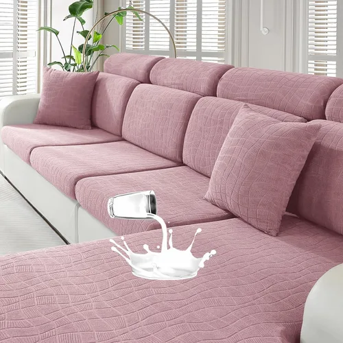 Miniatura 24 de MAXIJIN Fundas impermeables para cojín de sofá Fundas elásticas para asiento de sofá Fundas lavables, Fundas seccionales para cojines de exterior