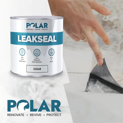 Miniatura 3 de Polar Specialist Coatings Pintura transparente para reparar fugas, 35 onzas, sellador impermeable de una capa con fibras reforzadas, sella