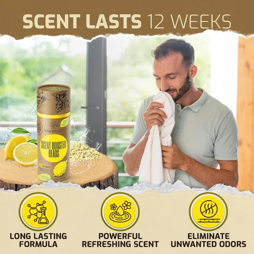 Miniatura 5 de Potenciadores de Aroma para Lavadora, Aroma de Limón Salvaje - Perlas de Aumento de Aroma a Granel y Desodorante de Telas - Cápsulas Eliminadoras