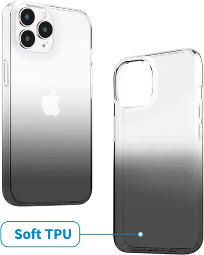 Miniatura 2 de JJGoo Funda transparente compatible con iPhone 15 Pro, funda de teléfono de TPU suave y transparente, a prueba de golpes, funda delgada para Negro