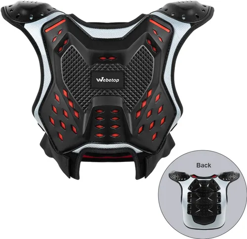 Miniatura 3 de Protección para pecho para motocross juvenil, ATV, moto todoterreno - Equipo de seguridad Webetop para niños y adolescentes (Talla L)