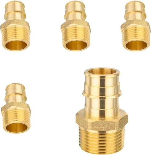 Miniatura 44 de Paquete de 2 accesorios de expansión Niikappu Pex-A, adaptador de flujo completo NPT hembra de 1 pulgada Pex-A x 1 pulgada, accesorio de tubería