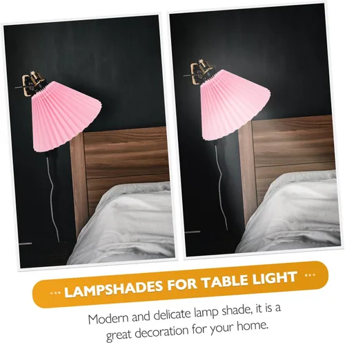 Miniatura 6 de Housoutil Linda lámpara de tela cubierta de bricolaje plisado elegante luces de techo decoración del hogar