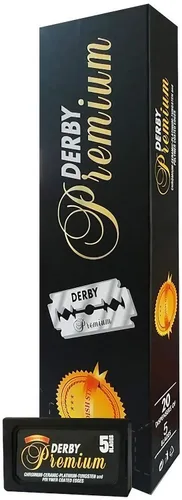 Derby Cuchillas de afeitar premium de doble filo, 100 unidades