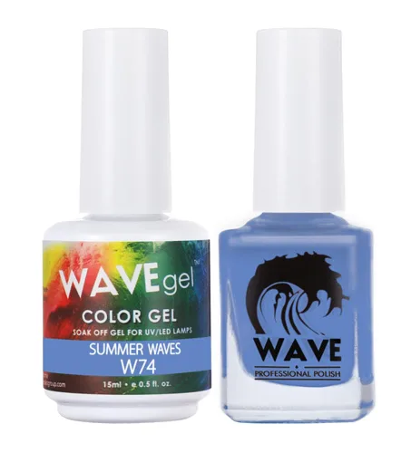 Miniatura 55 de WAVEGEL - Juego dúo de gel y esmalte de uñas a juego - Colección Simplicity - #P109 Blizzard I 0.5 onzas