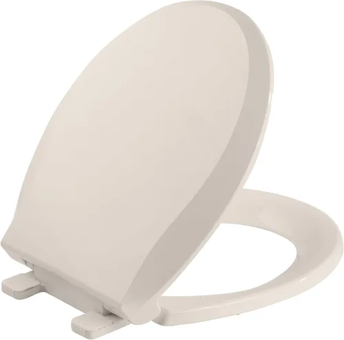 Miniatura 22 de Asiento de inodoro alargado duradero con cierre suave y lento, fácil de instalar y limpiar, nunca se afloja, blanco, se adapta a la mayoría