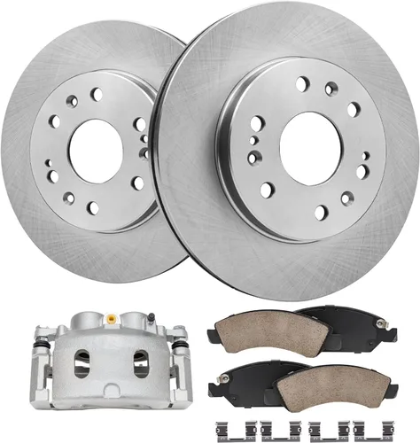 Miniatura 85 de Detroit Axle - 4 rotores de freno para Ford 2012 2013 2014 F-150 Lobo, repuesto de rotores de freno de disco: rotor delantero de 13.78 pulgadas