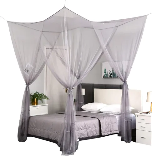 Miniatura 11 de Mengersi Dosel para Cama, Cortinas de Dosel para Cama, Cortinas de Cama para Camas Full Queen King, Red Mosquitera Cortinas de Cama para Patio