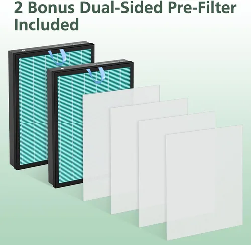 Miniatura 9 de Filtro de repuesto para eliminador de humo Vital 200S para el purificador de aire LEVOIT Vital 200S y Vital 200S-P, filtro HEPA y filtro de carbón