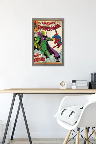 Miniatura 6 de Marvel Comics Spider-Man - Póster de pared Amazing Spider-Man #66, 22.4 pulgadas de largo x 14.7 pulgadas de ancho, versión enmarcada de madera