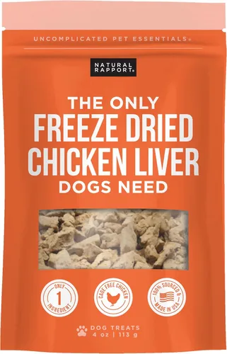 Miniatura 14 de Natural Rapport Golosinas de hígado de pollo para perros – El único hígado de pollo liofilizado que los perros necesitan – Bocaditos de pollo sin