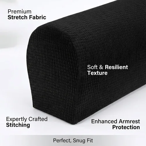 Miniatura 7 de RAINFLOW Fundas elásticas para reposabrazos para sofá, fundas de sofá reclinable, protector de muebles antideslizante para perros, gatos y niños