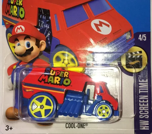 Miniatura 2 de Hot Wheels, Tiempo de pantalla HW 2016, Super Mario Cool-One Vehículo fundido a presión #224/250