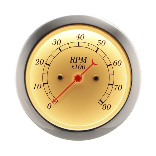 MOTOR METER RACING Classic Series Vintage 3.346 in 3-3/8" tacómetro para motor de gasolina 8000 RPM esfera blanca aguja roja