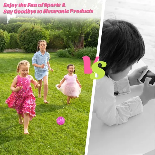 Miniatura 5 de DLUGOPIS Sparkling Pink Toddler Soccer Ball - Mini, Age 3-8, Indoor/Outdoor, Small Size for Boys & Girls (Sparkling Pink, 1)