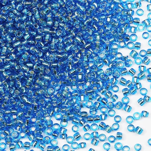 Miniatura 96 de Cuentas de semillas doradas transparentes de 4 mm al por mayor para hacer joyas, 110 gramos, aproximadamente 1600 piezas, cuentas de vidrio 6/0