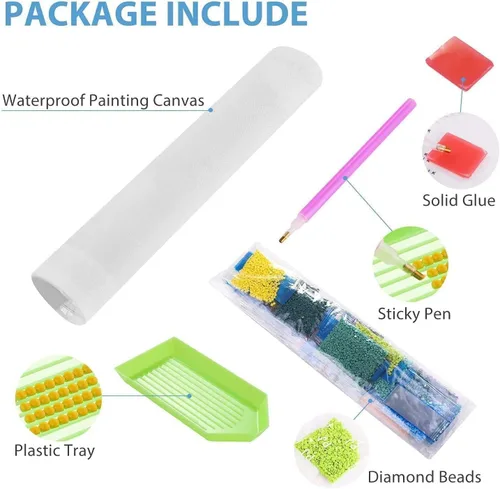 Miniatura 2 de YIMORE Kits de Pintura de Arte de Diamantes 5D DIY Artes Florales, Taladro Redondo Completo Cristales de Strass Bordado para Decoración de Pared