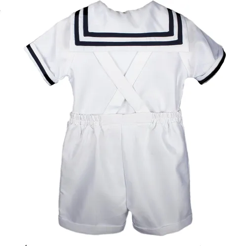 Miniatura 2 de Sailor Shorts Suit para Infant bebé Boy Azul marino trajes, S, M, L, XL 2T 3T 4T