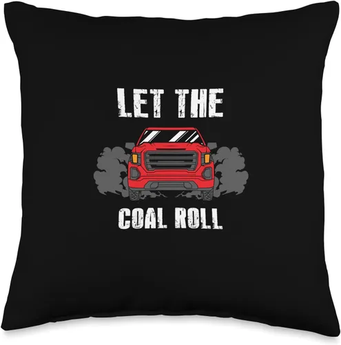 Miniatura 5 de Rolling Coal: Let the Coal Roll Diseño de rollo de carbón para conductores diésel, 18 x 18 pulgadas, multicolor