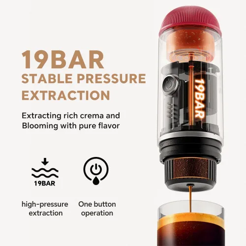 Miniatura 3 de Máquina de café espresso eléctrica portátil para cápsulas Nespresso, cafetera de viaje para camping, cafetera de automóvil con café molido