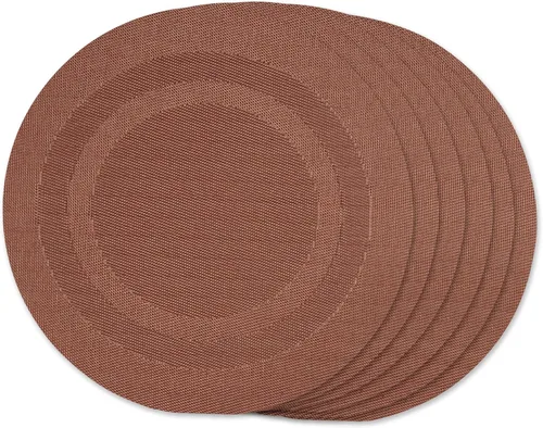 Miniatura 24 de DII PVC Tabletop Collection Woven Indoor / Outdoor - Juego de manteles individuales, 13x17.25, aguamarina, 6 piezas