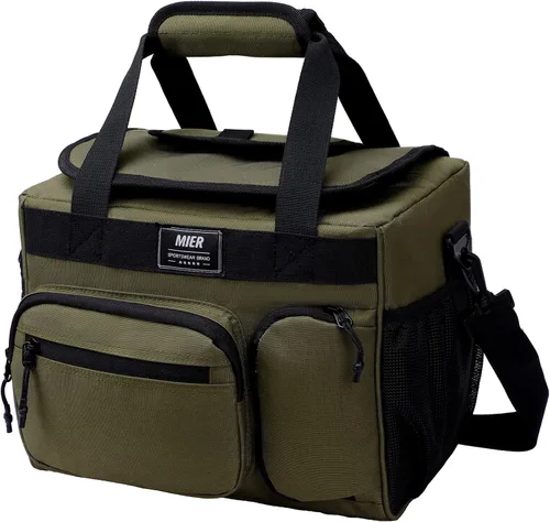 Miniatura 13 de MIER Bolsa enfriadora suave extra grande de 30 litros con abridor de botellas para camping, playa, barbacoa, comestibles, golf, a prueba de fugas