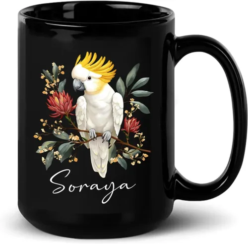Miniatura 18 de Taza de café con nombre personalizado, regalo para amigo, compañero de trabajo, cumpleaños, taza de cerámica negra personalizada para amantes