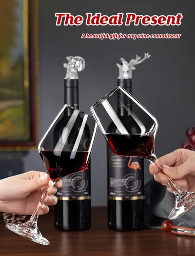 Miniatura 5 de Boquilla vertedora aireadora de vino con forma de calavera, decantador de botella de licor de aceite de oliva, regalos creativos plateados