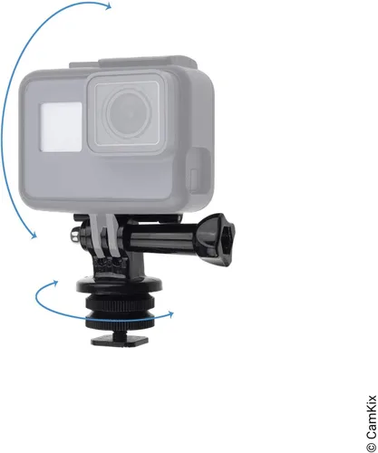 Miniatura 8 de CamKix Kit adaptador de montaje de zapata caliente compatible con teléfono, cámara de acción para el montaje flash de tu cámara DSLR - Graba tu