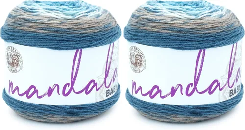 Miniatura 23 de Lion Brand Yarn (1 madeja) Mandala Baby Yarn, Wishing Well, 1770 pies (paquete de 1)
