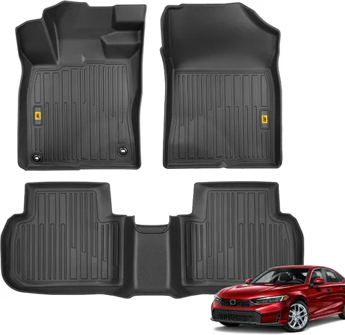 Miniatura 10 de CAT® Signature™ - Alfombrillas resistentes de 3 piezas para todo tipo de clima para automóviles, camiones y SUV, juego completo de alfombrillas