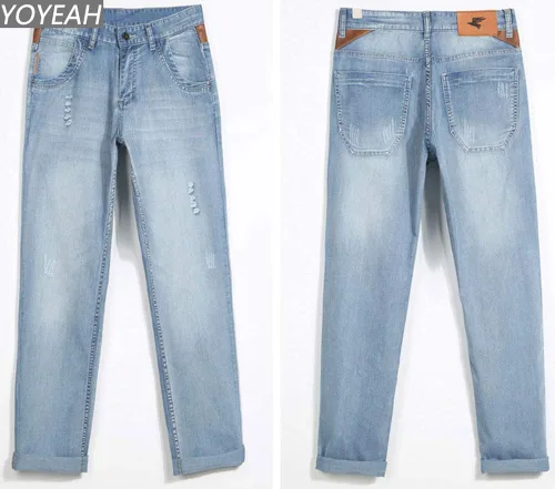 Miniatura 2 de YOYEAH Jeans holgados y rectos para hombre de ajuste regular