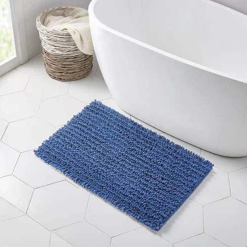 Miniatura 309 de Walensee Alfombra de baño antideslizante (24x17 pulgadas, rosa polvoriento) absorbente de agua, súper suave, lanuda de felpilla, lavable a máquina