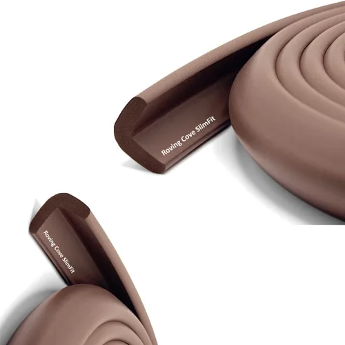 Miniatura 8 de Roving Cove HeftyFit - Protector de borde para prueba de bebés (solo borde grande de 6 pies), protectores de parachoques de bordes de espuma de goma