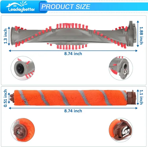 Miniatura 4 de Leadaybetter Kit de repuesto de rodillo de cepillo compatible con aspiradora Shark DuoClean NV800 NV801 NV803 UV810 HV380 HV381 HV381C HV382 HV383