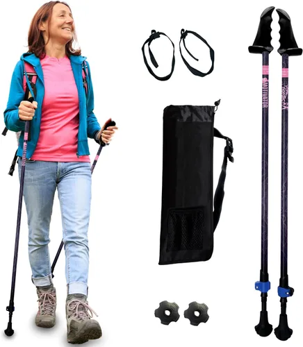 Miniatura 25 de York Nordic Motivator - Bastones de caminata para equilibrio y rehabilitación - Agarres de estabilidad patentados - Ligeros, ajustables y plegables