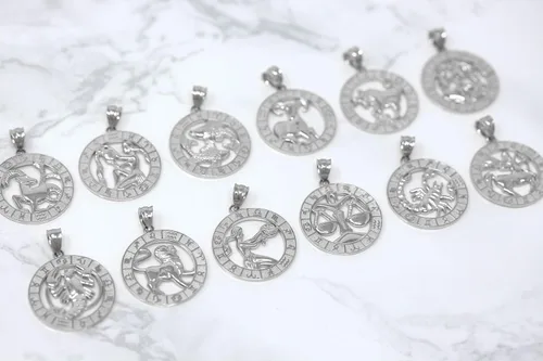 Miniatura 4 de CaliRoseJewelry Colgante zodiaco de plata de ley