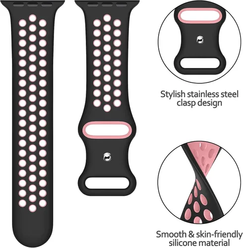 Miniatura 2 de Correa deportiva para correas de Apple Watch de 1.811 in 1.654 in 1.772 in 1.614 in 1.732 in 1.575 in 1.496 in Ultra/2 1.929 in para mujeres