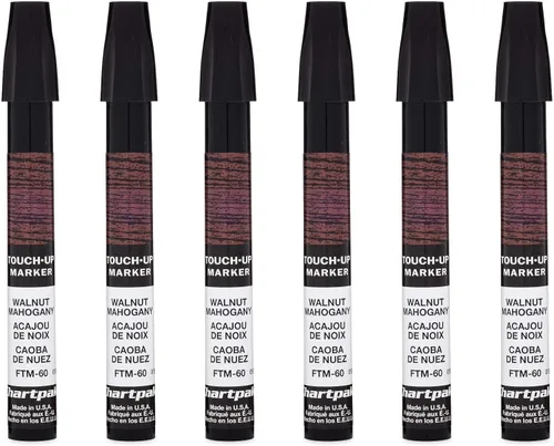 Miniatura 3 de AD Marker Chartpak - Marcadores de retoque de marco de madera, Tri-Nib, juego de 9 colores de veta de madera, 1 cada uno (FTM9)