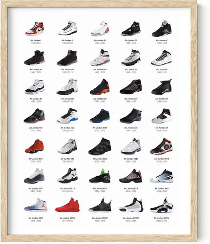Miniatura 10 de HAUS AND HUES Póster de tenis para chicos - Póster de zapatos de Michael Jordan, arte de pared de tenis, pósters geniales para dormitorio de chicos