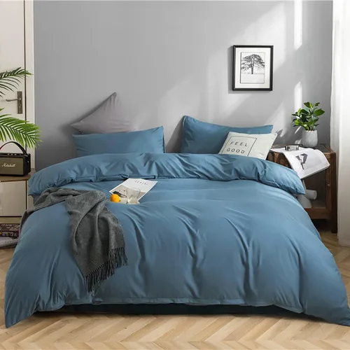 Miniatura 10 de KAREVER Juego de edredón azul y blanco a cuadros, juego de ropa de cama para niñas, juego de edredón a cuadros azul y blanco, manta para niños