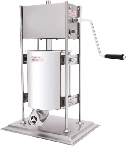 Miniatura 4 de Máquina manual para hacer churros de 10 L, kit de fabricación de churro de acero inoxidable incluye 4 boquillas, relleno de salchichas 2 en 1