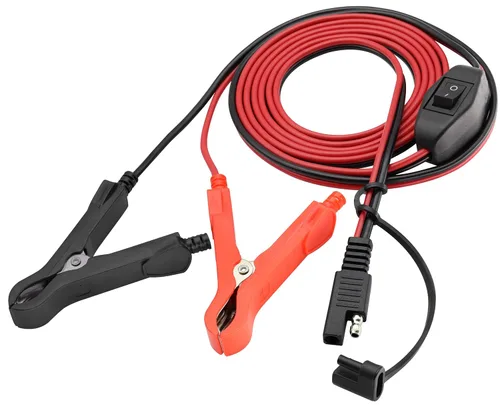 Miniatura 8 de Cable de clip de cocodrilo 16 AWG, arnés de cable SAE a batería, clip de cocodrilo de cocodrilo, cable de extensión de 12 V CC con interruptor