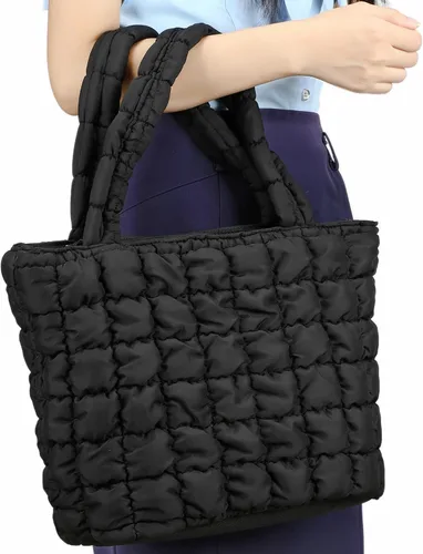 Miniatura 3 de CAMTOP Lonchera para mujeres y niñas, con aislamiento, bonita bolsa de almuerzo, bolsa enfriadora para trabajo, viajes, picnic (negro)