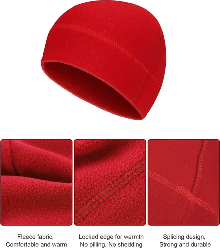 Miniatura 5 de 4 gorras de calavera para hombre, gorro de forro polar suave, grueso, resistente al viento, para exteriores, para mujer