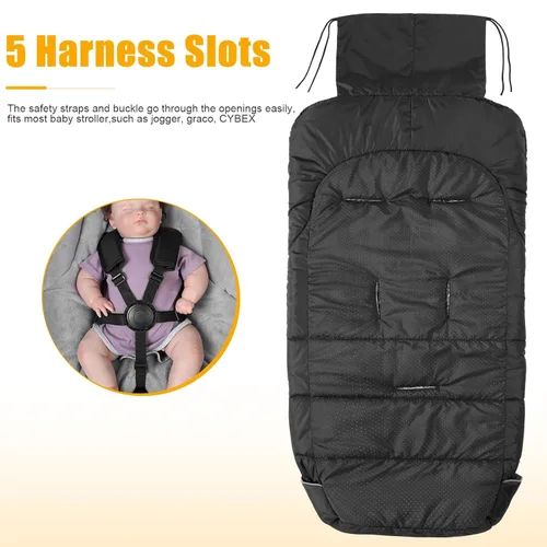 Miniatura 5 de Yoofoss Funda para Cochecito de Invierno - Saco Universal para Pies de Niños Pequeños, Saco de Dormir Bunting para Bebé de Cochecito Resistente al