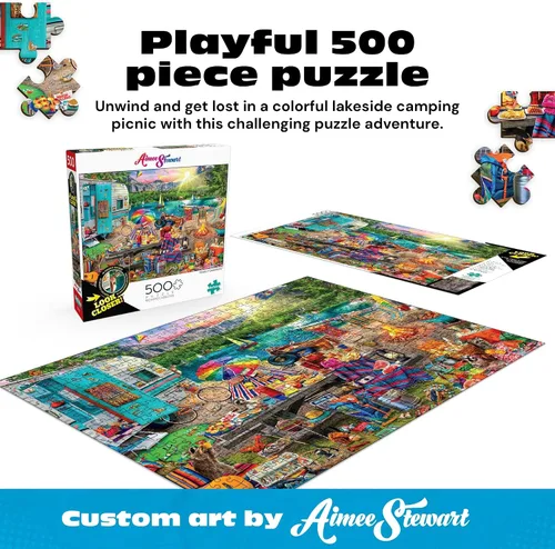 Miniatura 2 de Buffalo Games - Aimee Stewart -Look Closer Family Campsite - Rompecabezas de 500 piezas para adultos -Rompecabezas desafiante perfecto para noches