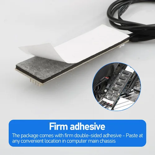 Miniatura 5 de Divisor de cabecera USB de 9 pines con cable de alimentación SATA, cable divisor USB 2.0 de 9 pines, USB macho 1 a 4 hembra, conector de extensión