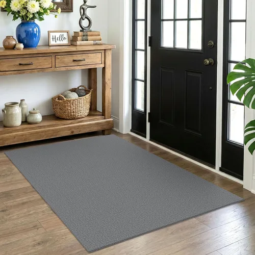 Miniatura 148 de EARTHALL Alfombra pequeña de 2 x 3 pies, lavable para entrada, antideslizante, trenzada, alfombra para puerta interior y exterior, alfombra tejida